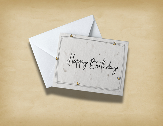 Plantable Seed Paper Happy Birthday A2 Card 4.25 x 5.5 Landscape - 7.00