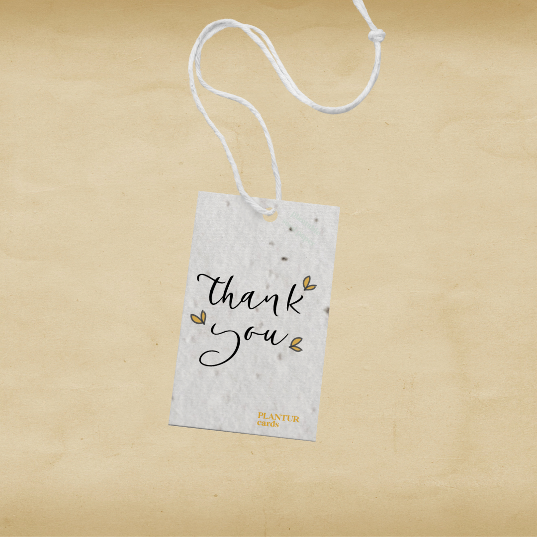 Pack of 10  Thank You White Wildflower Seed Paper Gift Tags - 15.99