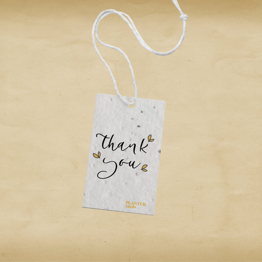 Pack of 10  Thank You White Wildflower Seed Paper Gift Tags - 15.99